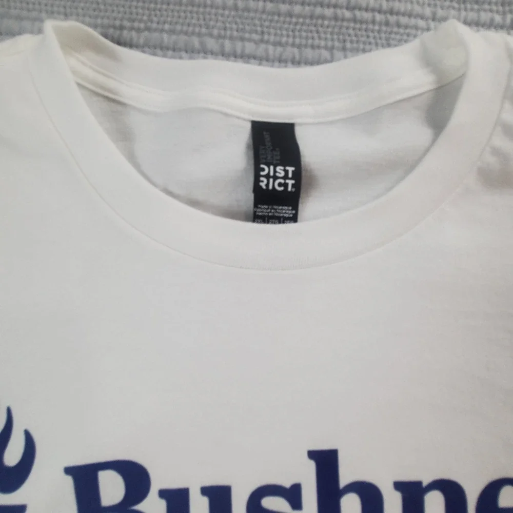 District Bushnell University We Honor Veterans Promo Tee White Navy 2XL